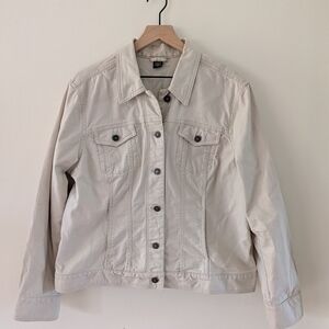 Eddie Bauer Cream Denim Jacket